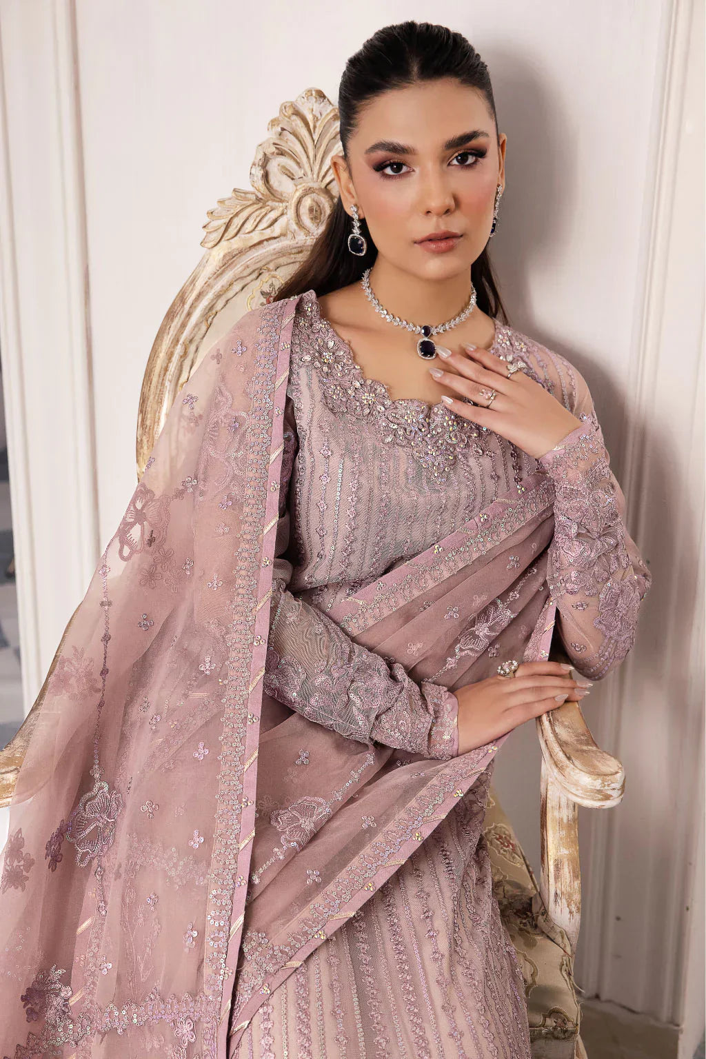 Iznik | Chinnon Chiffon | CC-39 BAREEN - Ladies Clothes - Maria Faisal