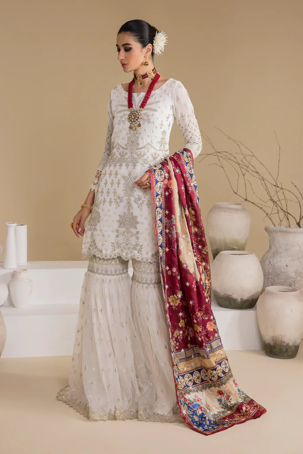 Iznik | Chinnon Chiffon | CC-24 BIANCA - Ladies Clothes - Maria Faisal