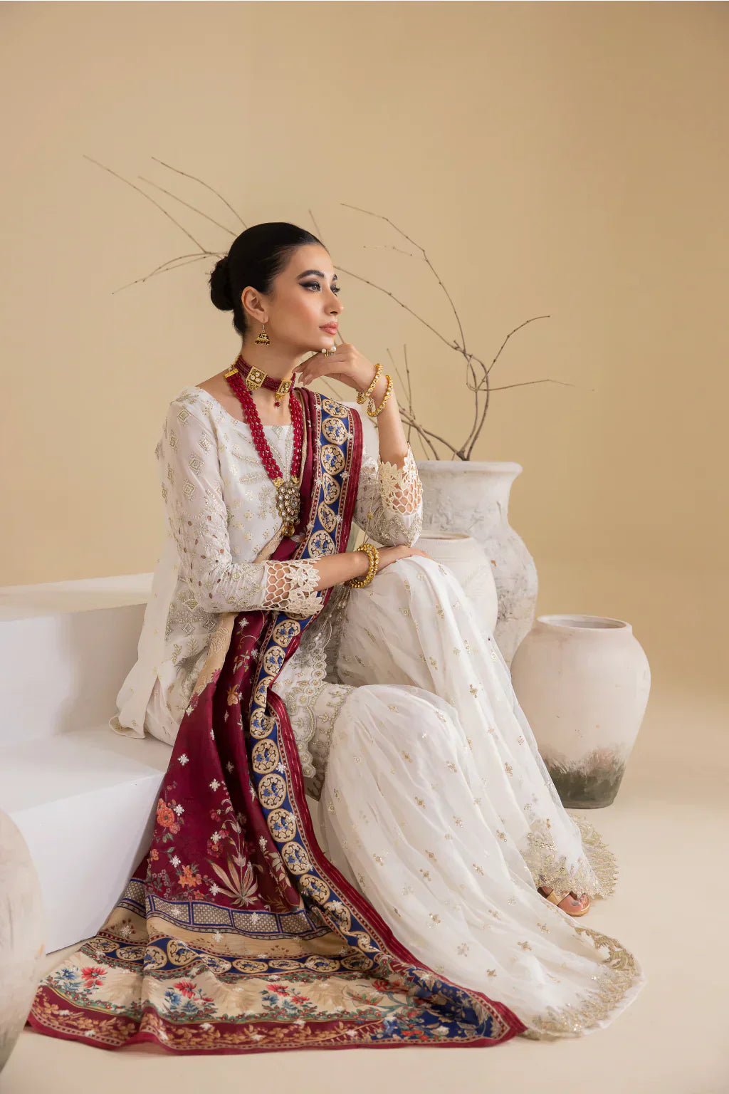 Iznik | Chinnon Chiffon | CC-24 BIANCA - Ladies Clothes - Maria Faisal