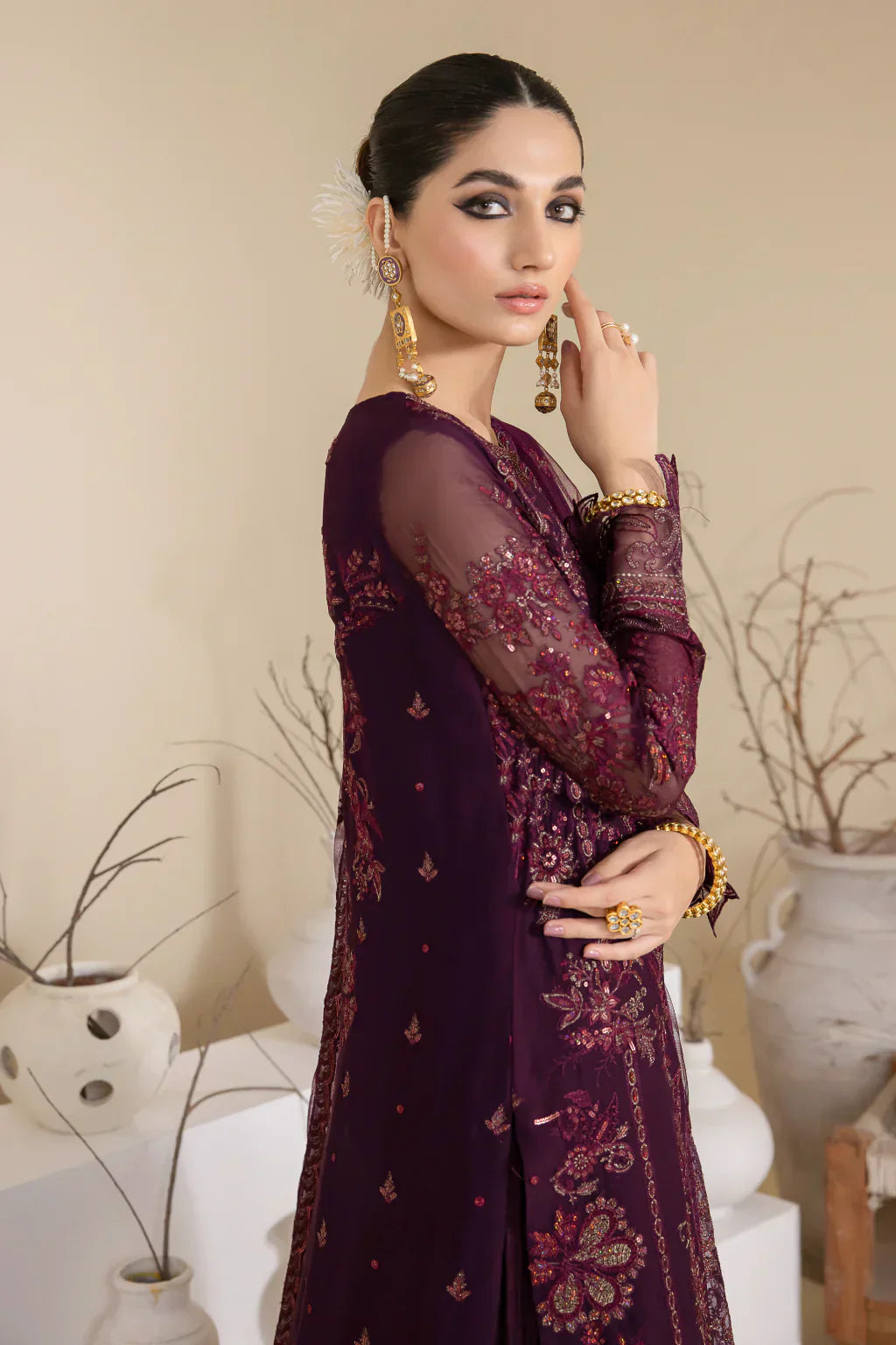 Iznik | Chinnon Chiffon | CC-28 KEEYA - Ladies Clothes - Maria Faisal