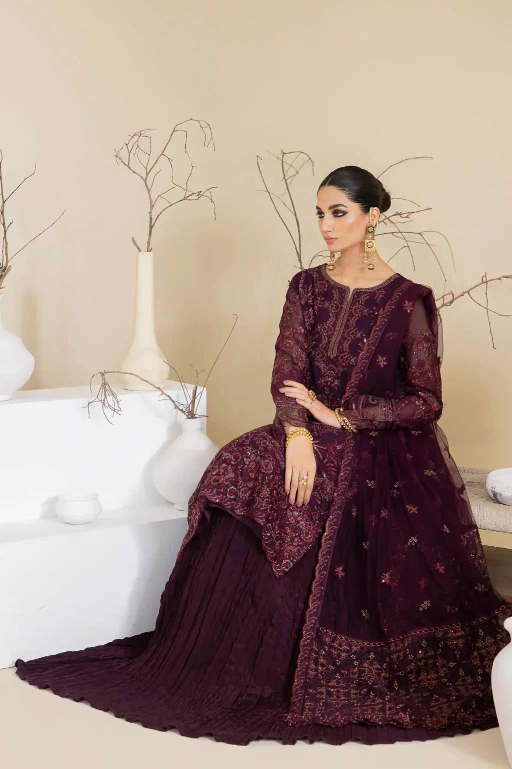 Iznik | Chinnon Chiffon | CC-28 KEEYA - Ladies Clothes - Maria Faisal