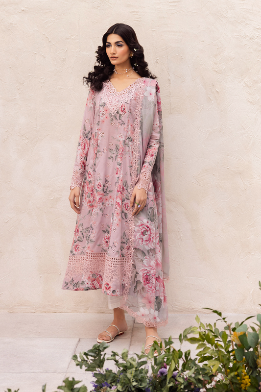 Iznik | Dahlia Embroidered Lawn | DL-09 - Ladies Clothes - Maria Faisal