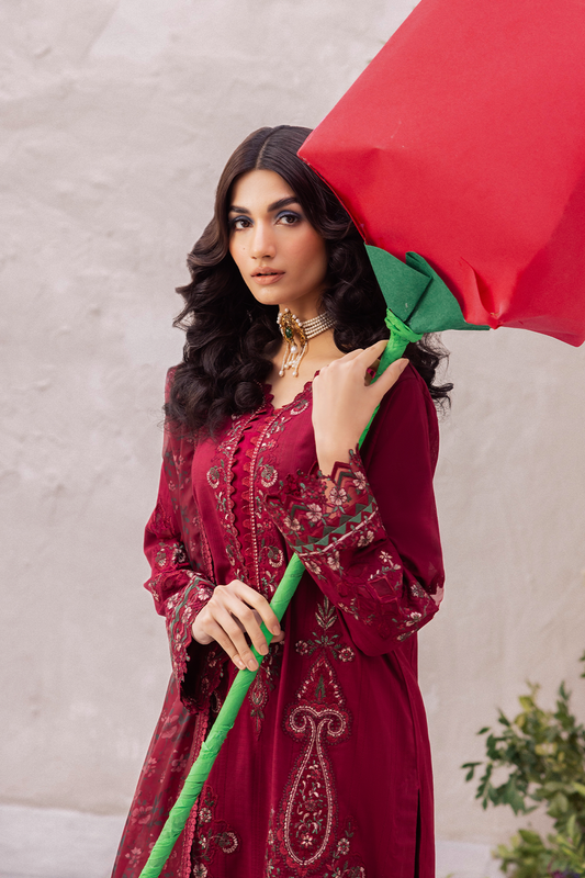 Iznik | Dahlia Embroidered Lawn | DL-01 - Ladies Clothes - Maria Faisal
