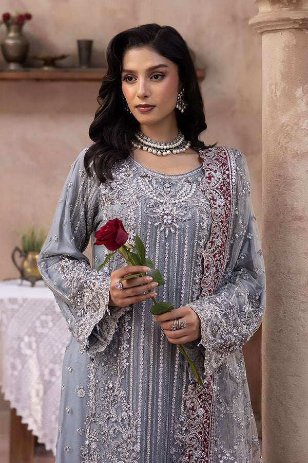 Imrozia Premium | Jahanara Festive 26 | JF-36-A Neelam - Formal Dress - available at Maria Faisal in UK and USA.