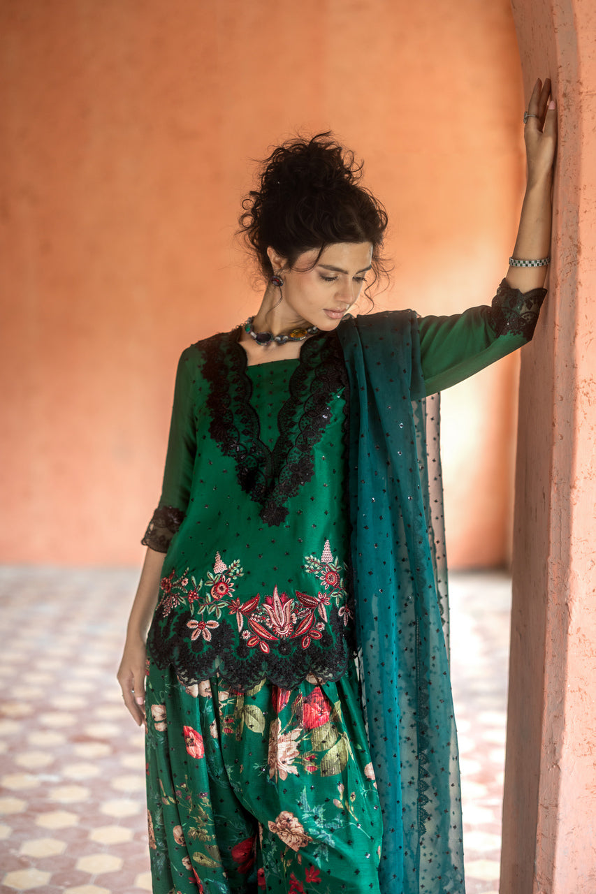 Zainab Chottani | Summer Edition 26 | Jade Mystique - Formal Dress - available at Maria Faisal in UK and USA.