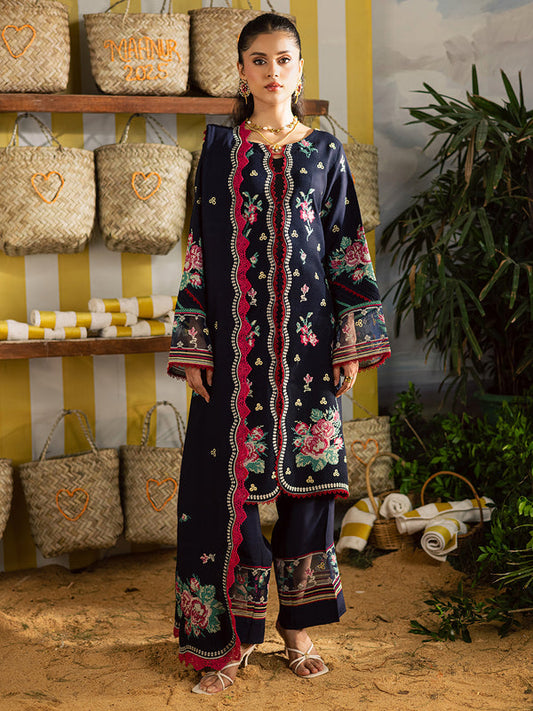 Mahnur | Kaia Slub Linen 25 | K - 06 | 3 PC LINEN - Ladies Clothes - Maria Faisal