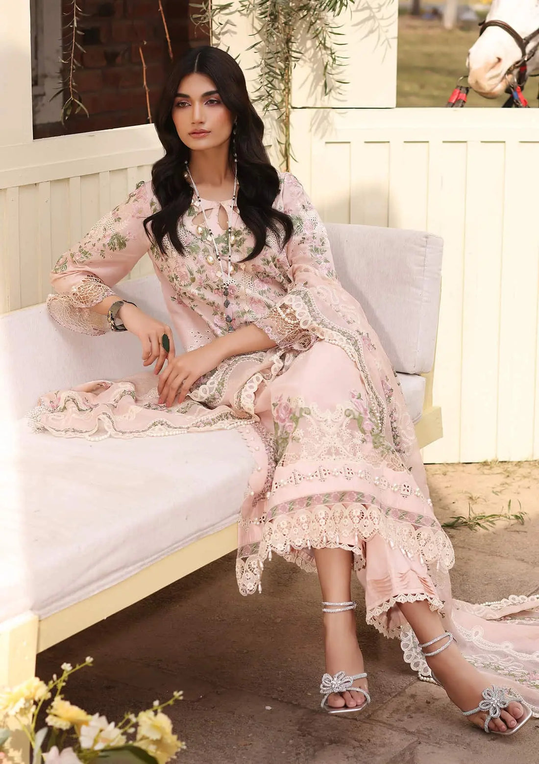 Kahf Premium | Festive Lawn 24 | KFL-09B NORA - Luxury - Maria Faisal