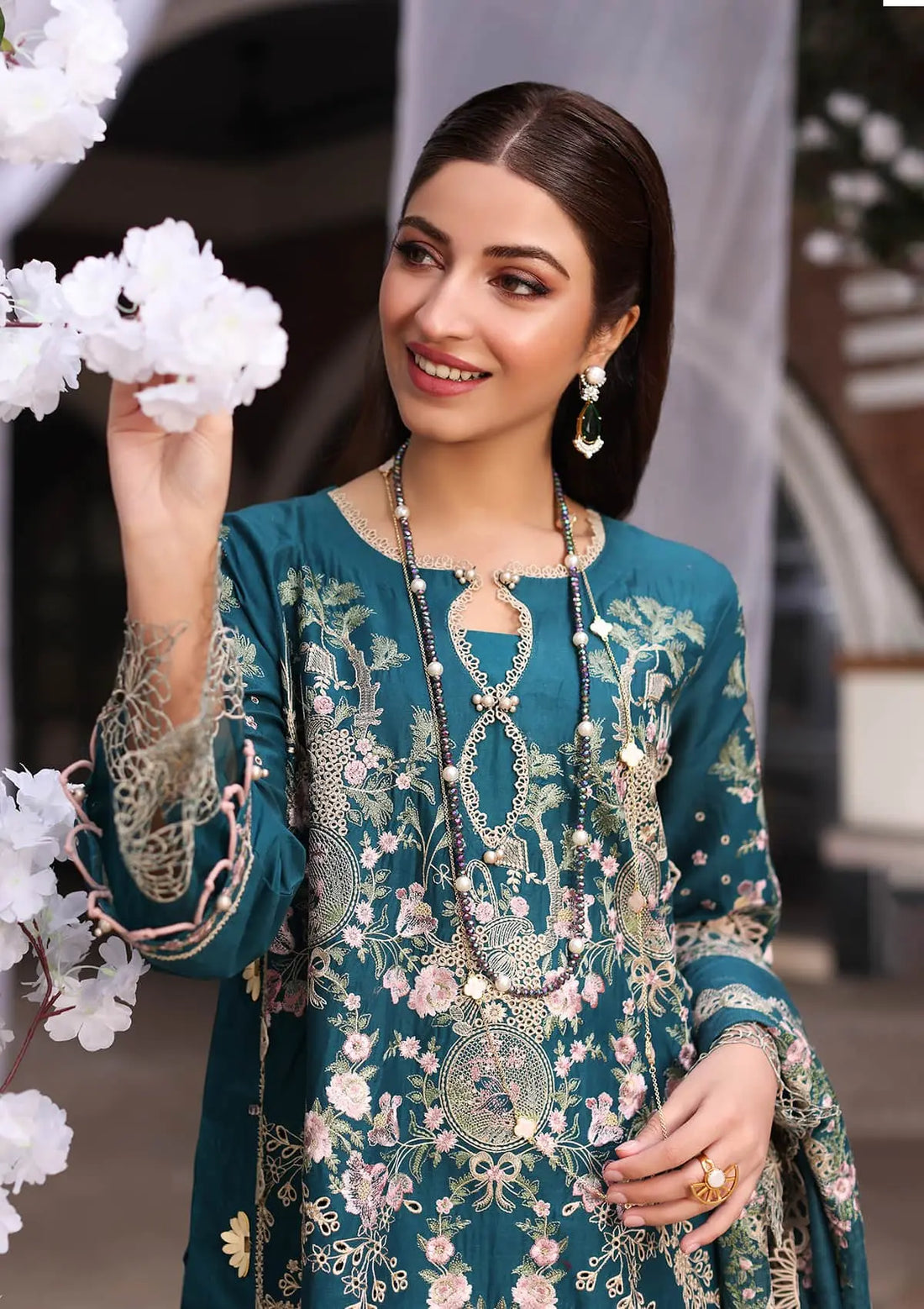 Kahf Premium | Festive Lawn 24 | KFL-09A BANO - Ladies Clothes - Maria Faisal