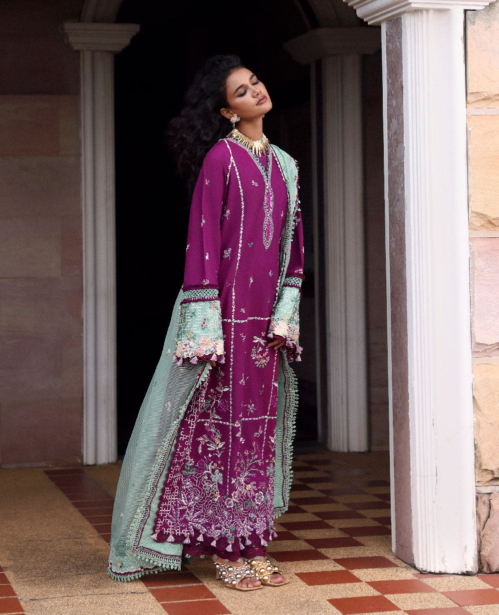 Republic Womenswear | Lilas Lawn 26 | Kaia - Luxury Dress - available at Maria Faisal in UK and USA.