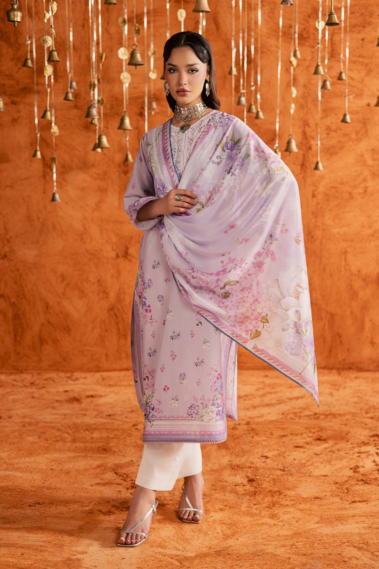 Batik | Festive Eid 26 | Khayaal - Luxury Dress - available at Maria Faisal in UK and USA.