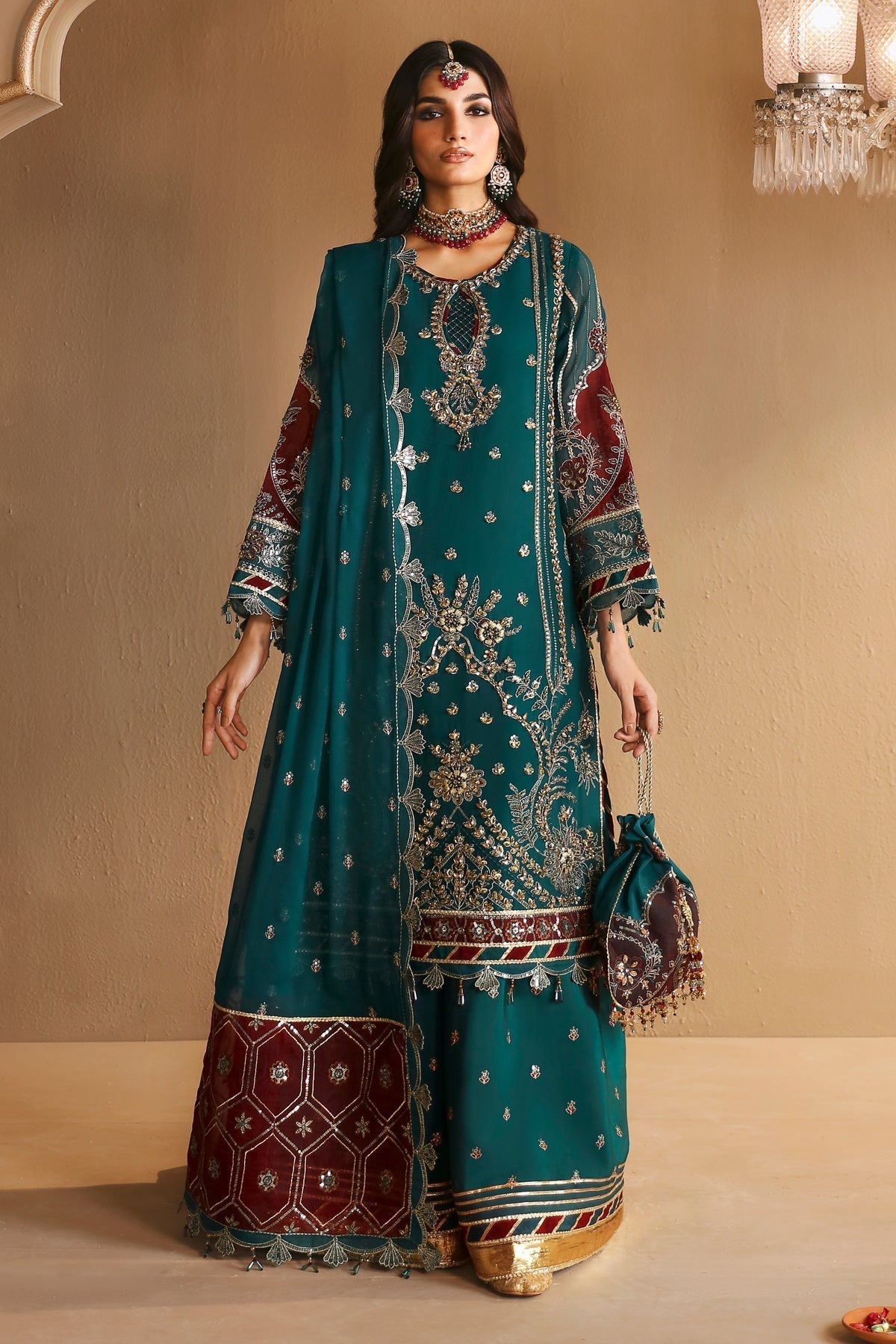 Alizeh | Reena Wedding Formals | AF-HM-4024-KHIVA - Designer Dress with Intricate embroidery and embellishments. Shop elegent wedding dress at Maria Faisal.