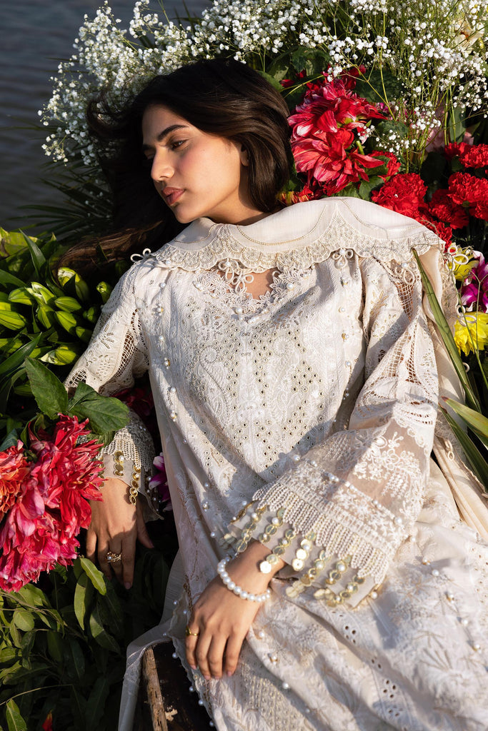 Sana Safinaz | Luxury Lawn 26 | S-01 - Luxury Dress - available at Maria Faisal in UK and USA.