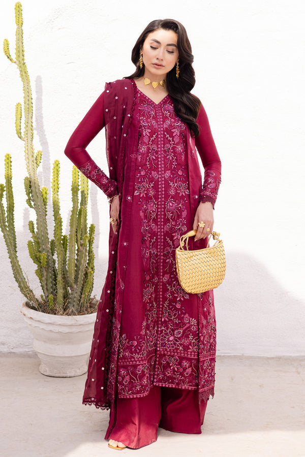 Marjjan | Elyna Lawn | LENI MP-46 (MAGENTA) - Ladies Clothes - Maria Faisal