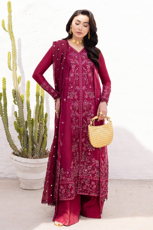 Marjjan | Elyna Lawn | LENI MP-46 (MAGENTA) - Ladies Clothes - Maria Faisal