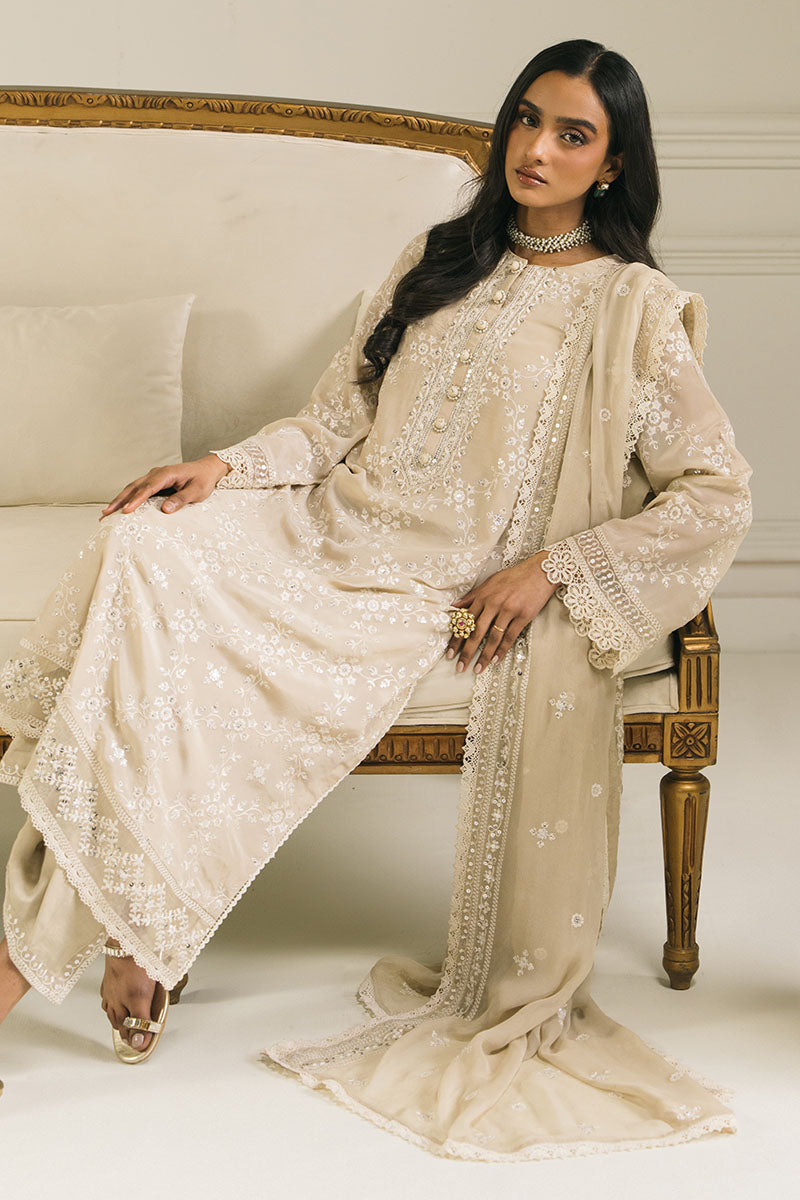 Cross Stitch | AW-25 RTW LUX PRET EDIT-2 | ORNATE BLOOM - Luxury Dress - available at Maria Faisal in UK and USA.