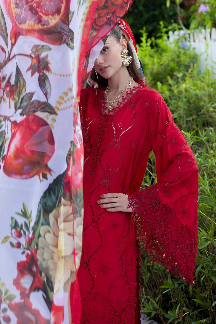Adans Libas | Lasserkari Eid Petals | EID PETAL 1719 - Dress - available at Maria Faisal in UK and USA.