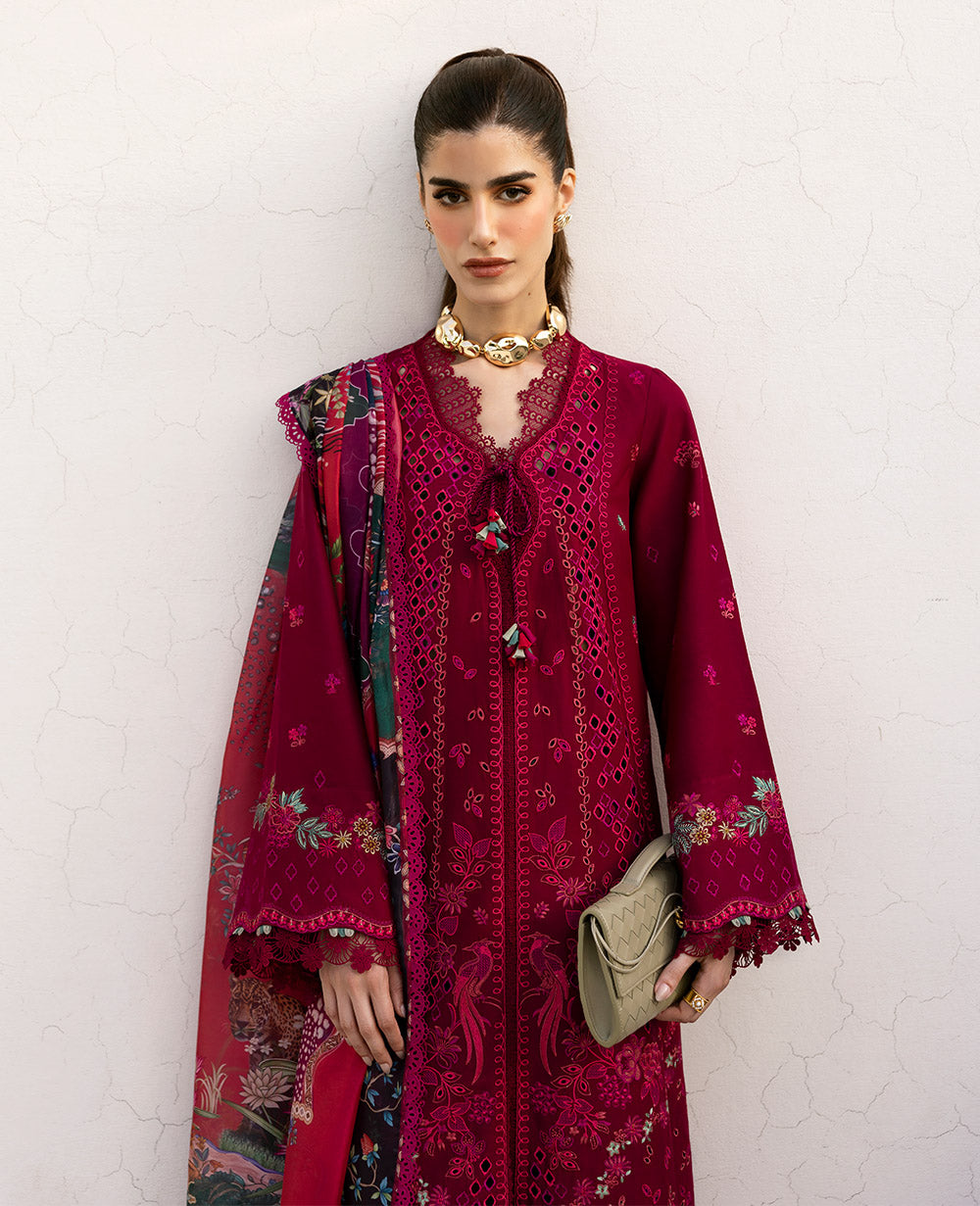Republic Womenswear | Embroidered Pret | M-153 - Ladies Clothes - Maria Faisal