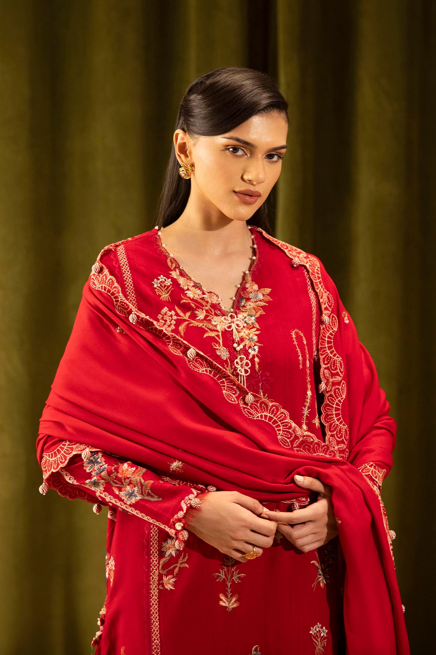 Sana Safinaz | Muzlin Winter 25 | M253-002A - Casual Dress - available at Maria Faisal in UK and USA.