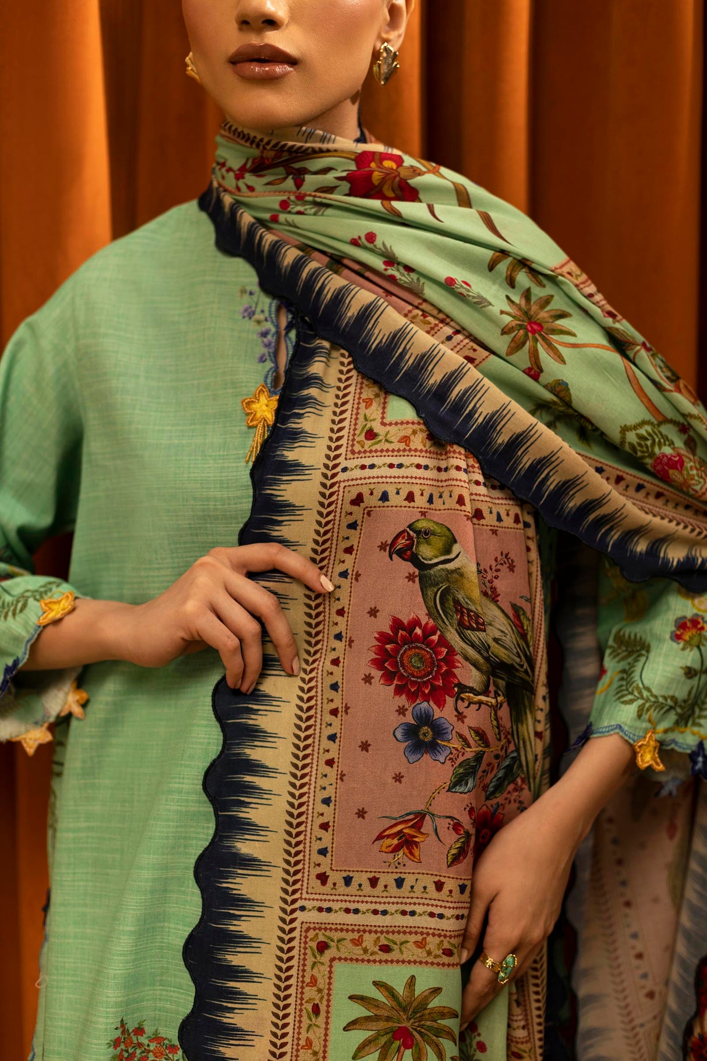 Sana Safinaz | Muzlin Winter 25 | M253-004B - Casual Dress - available at Maria Faisal in UK and USA.