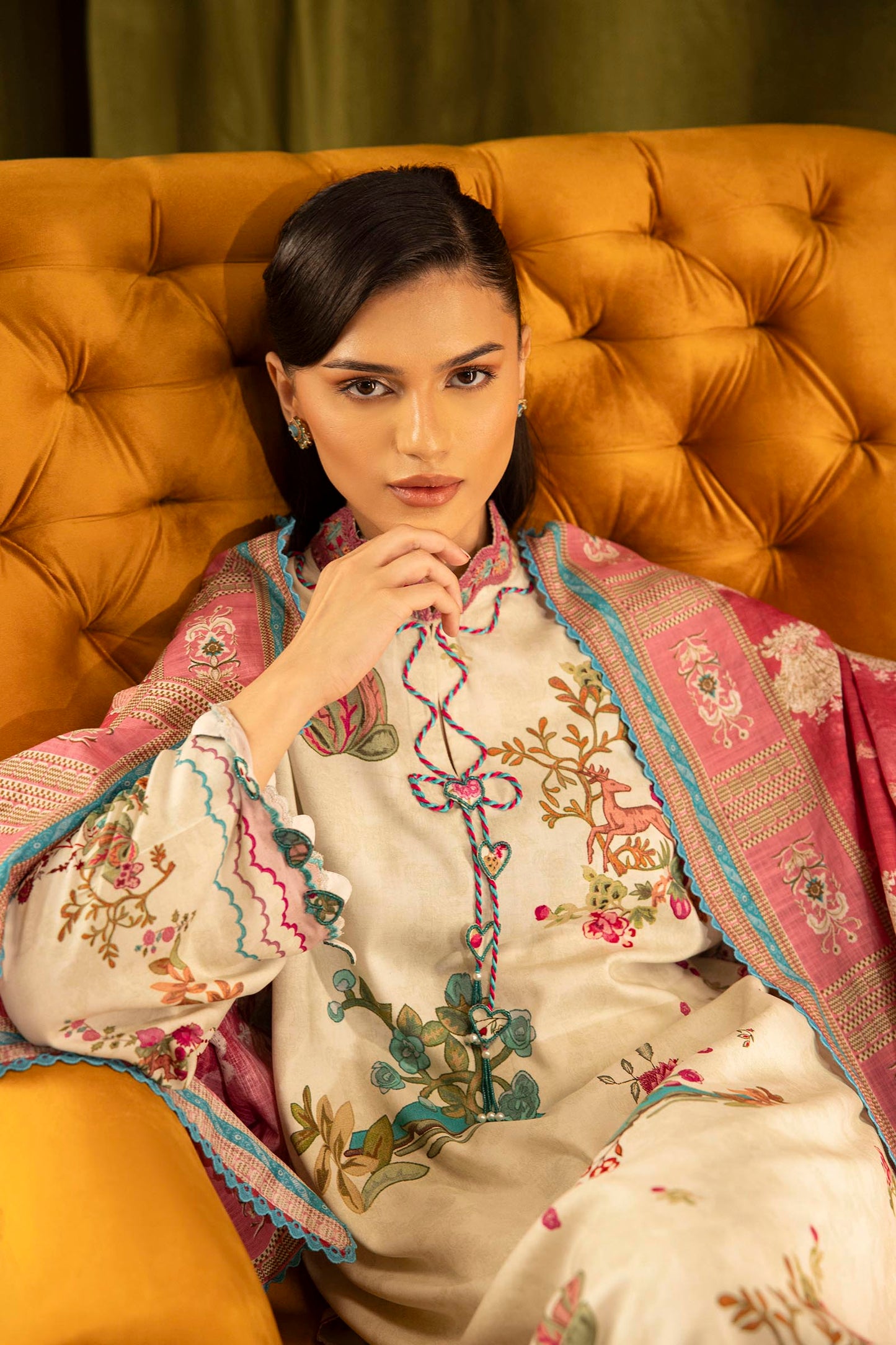 Sana Safinaz | Muzlin Winter 25 | 014A - Casual Dress - available at Maria Faisal in UK and USA.