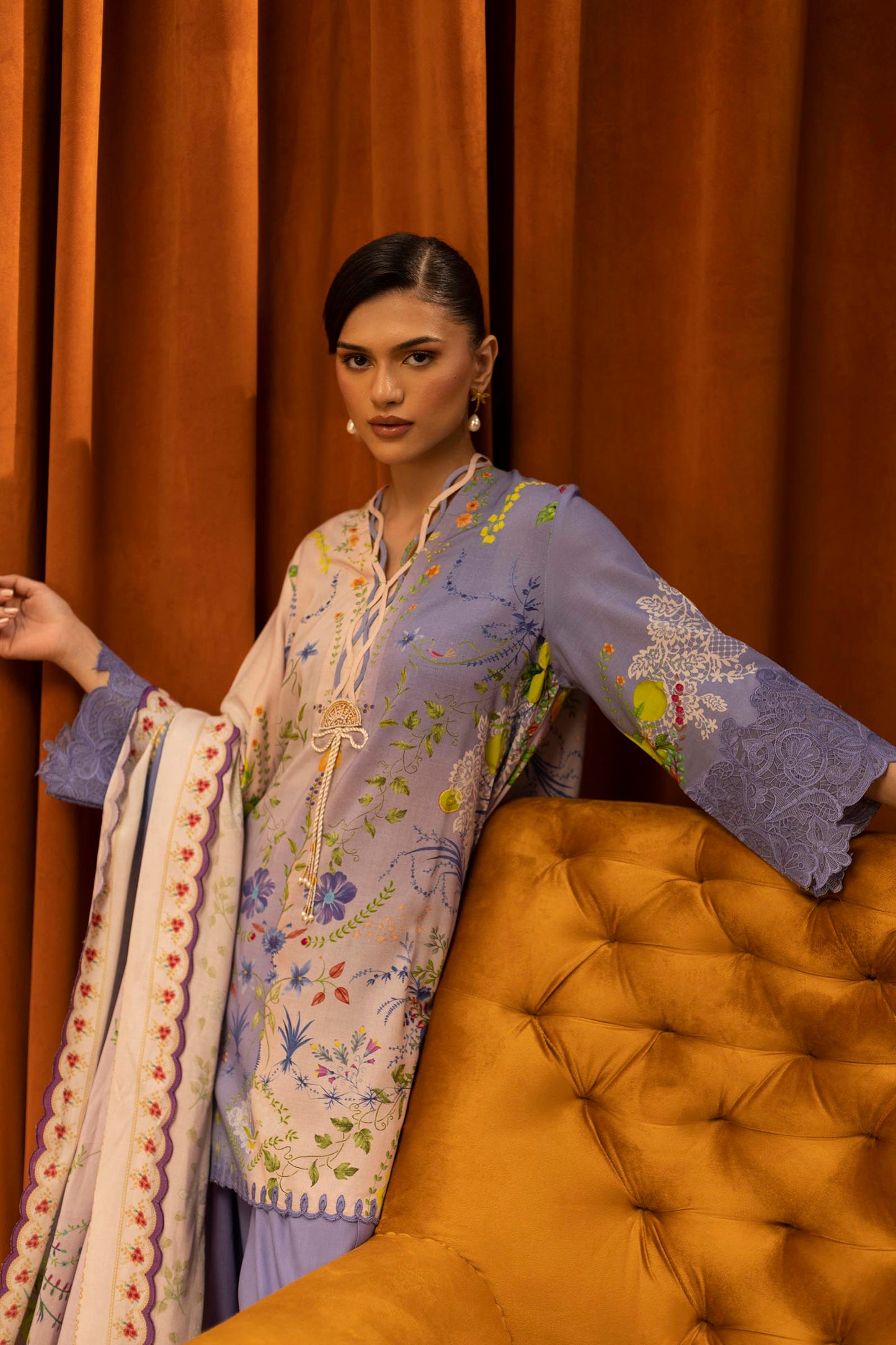Sana Safinaz | Muzlin Winter 25 | 017B - Casual Dress - available at Maria Faisal in UK and USA.
