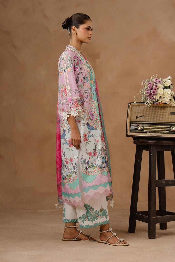 Sana Safinaz | Muzlin Spring 26 | M261-013A-CU - Luxury Dress - available at Maria Faisal in UK and USA.