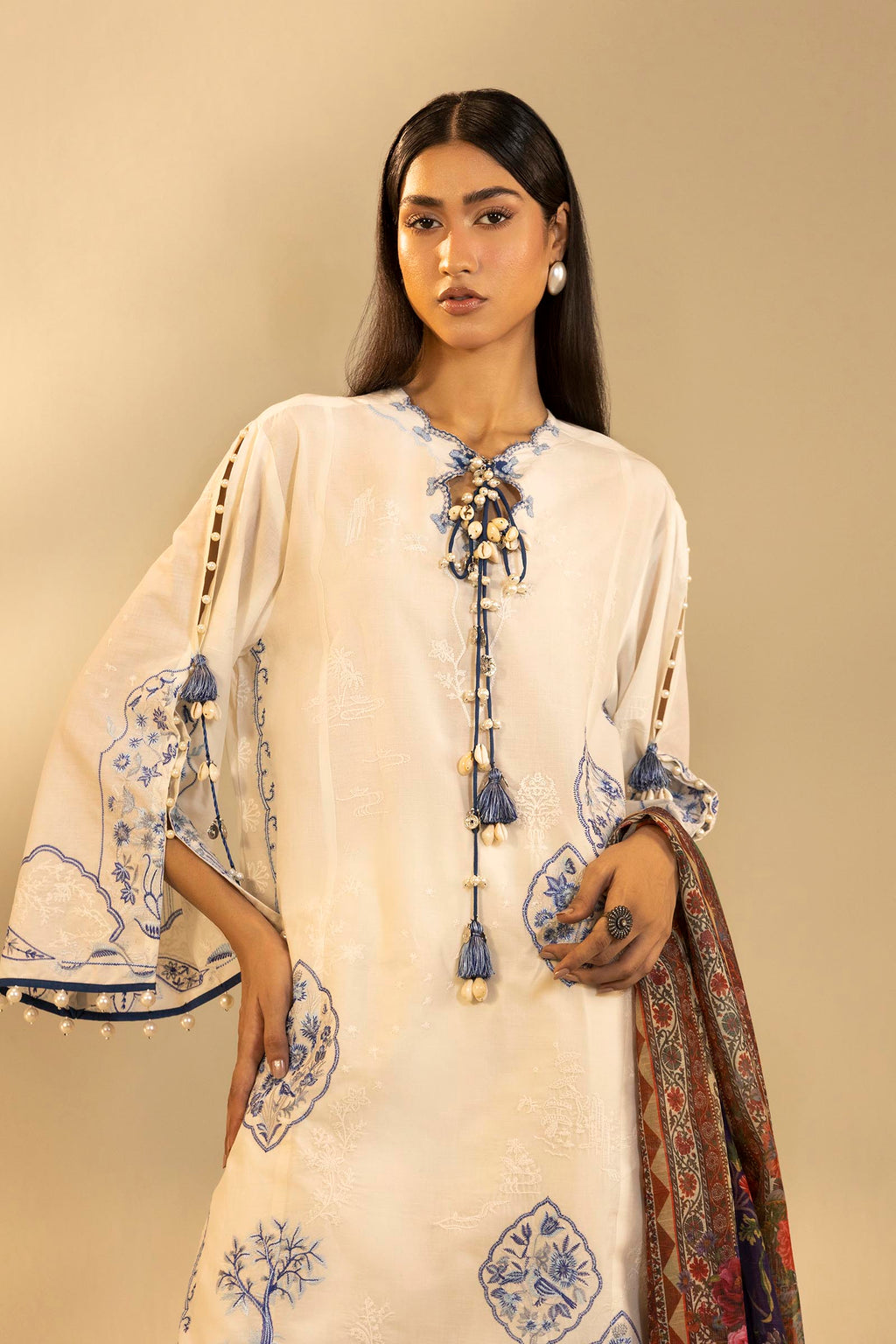 Sana Safinaz | Muzlin Summer 26 | 39-MS - Luxury Dress - available at Maria Faisal in UK and USA.