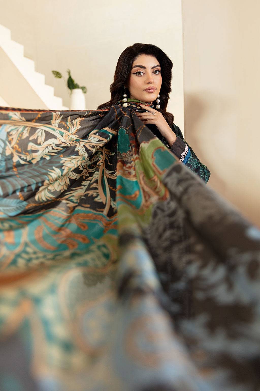 Ramsha | Mashaal Luxury Lawn | L-1301 by Maria Faisal - Registered Vendor of : Ramsha - type : Ladies Clothes - 100% original wedding dresses