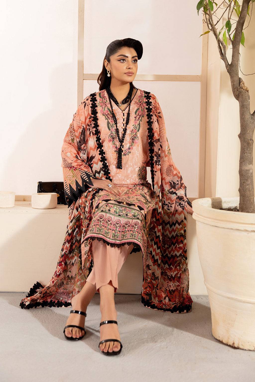 Ramsha | Mashaal Luxury Lawn | L-1311 by Maria Faisal - Registered Vendor of : Ramsha - type : Ladies Clothes - 100% original wedding dresses