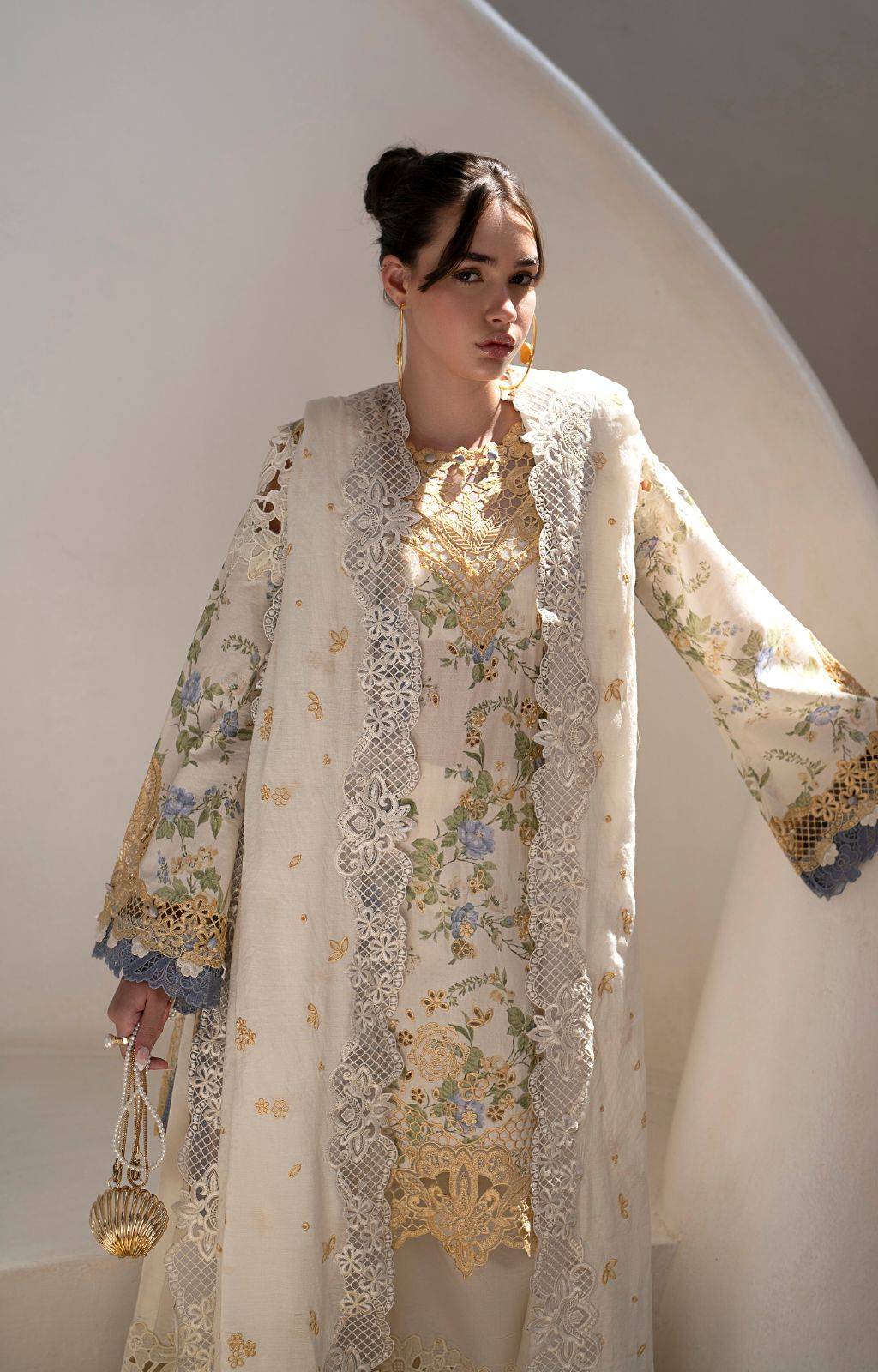 AJR Couture | Printakari Lawn 25 | Maze by Maria Faisal - Registered Vendor of : AJR Couture - type : Ladies Clothes - 100% original wedding dresses