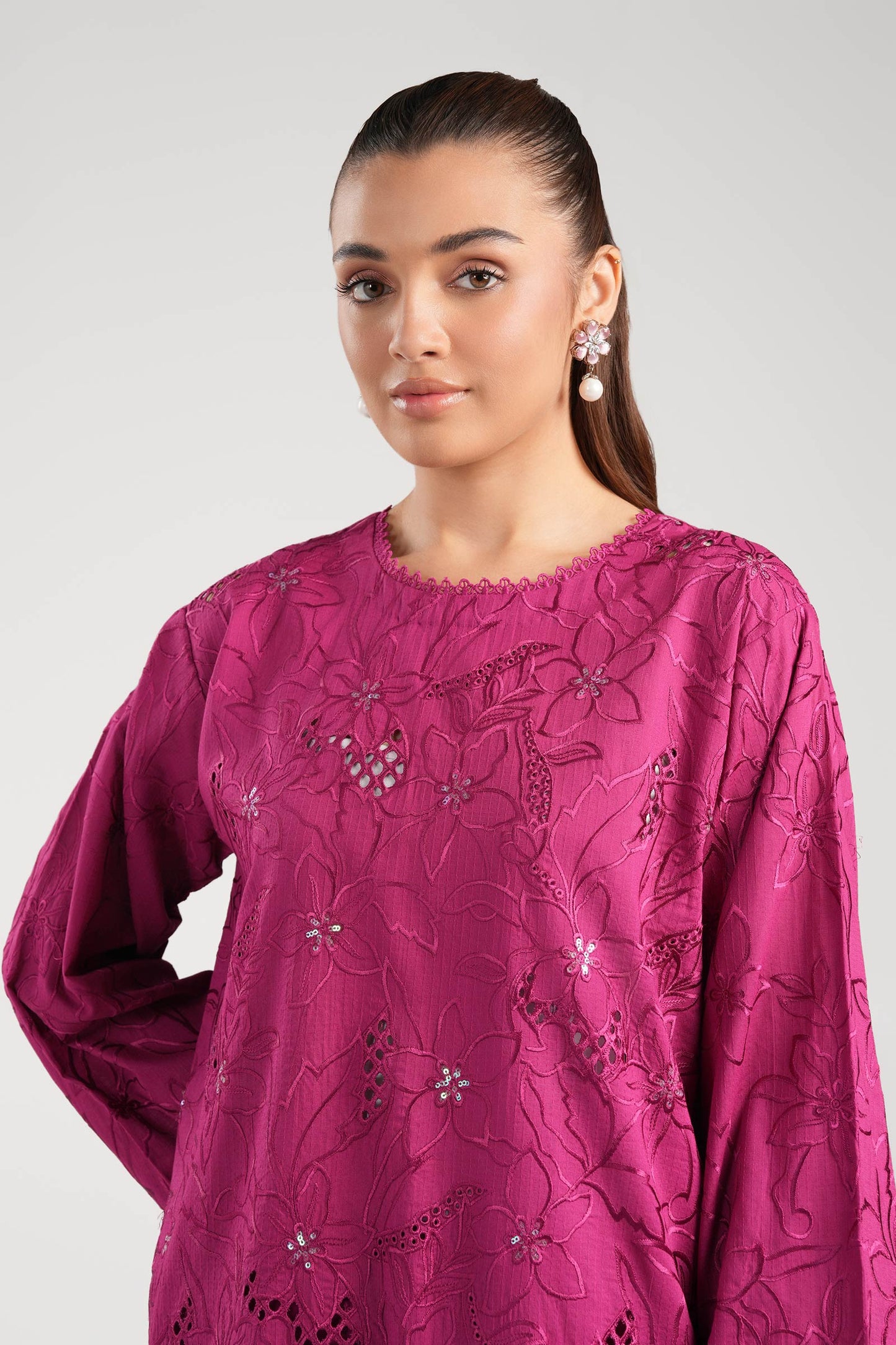 Maria B | Basics RTW | 3 Pc Embroidered Dobby Suit | MB-CS25-138 by Maria Faisal - Registered Vendor of : Maria B - type : Ladies Clothes - 100% original wedding dresses