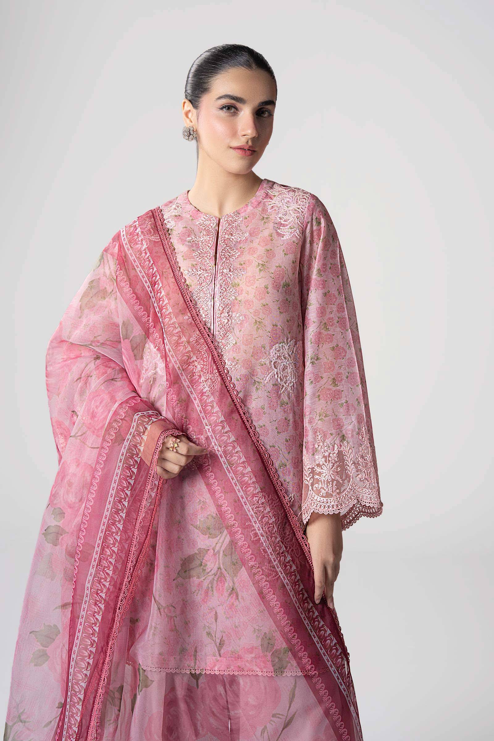 Maria B | Basics RTW | 3 Pc Embroidered Dobby Suit | MB-CS25-145 by Maria Faisal - Registered Vendor of : Maria B - type : Ladies Clothes - 100% original wedding dresses