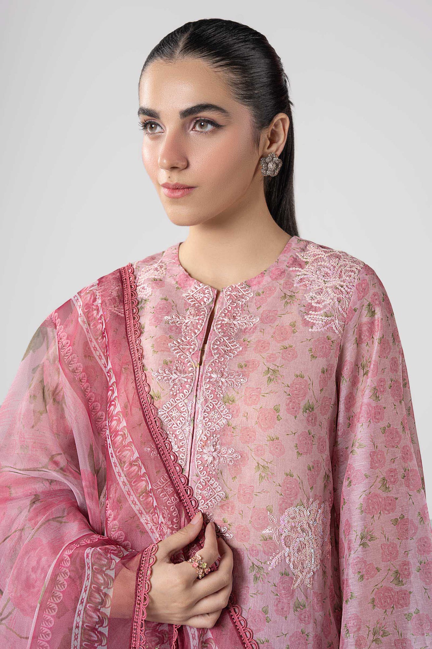 Maria B | Basics RTW | 3 Pc Embroidered Dobby Suit | MB-CS25-145 by Maria Faisal - Registered Vendor of : Maria B - type : Ladies Clothes - 100% original wedding dresses