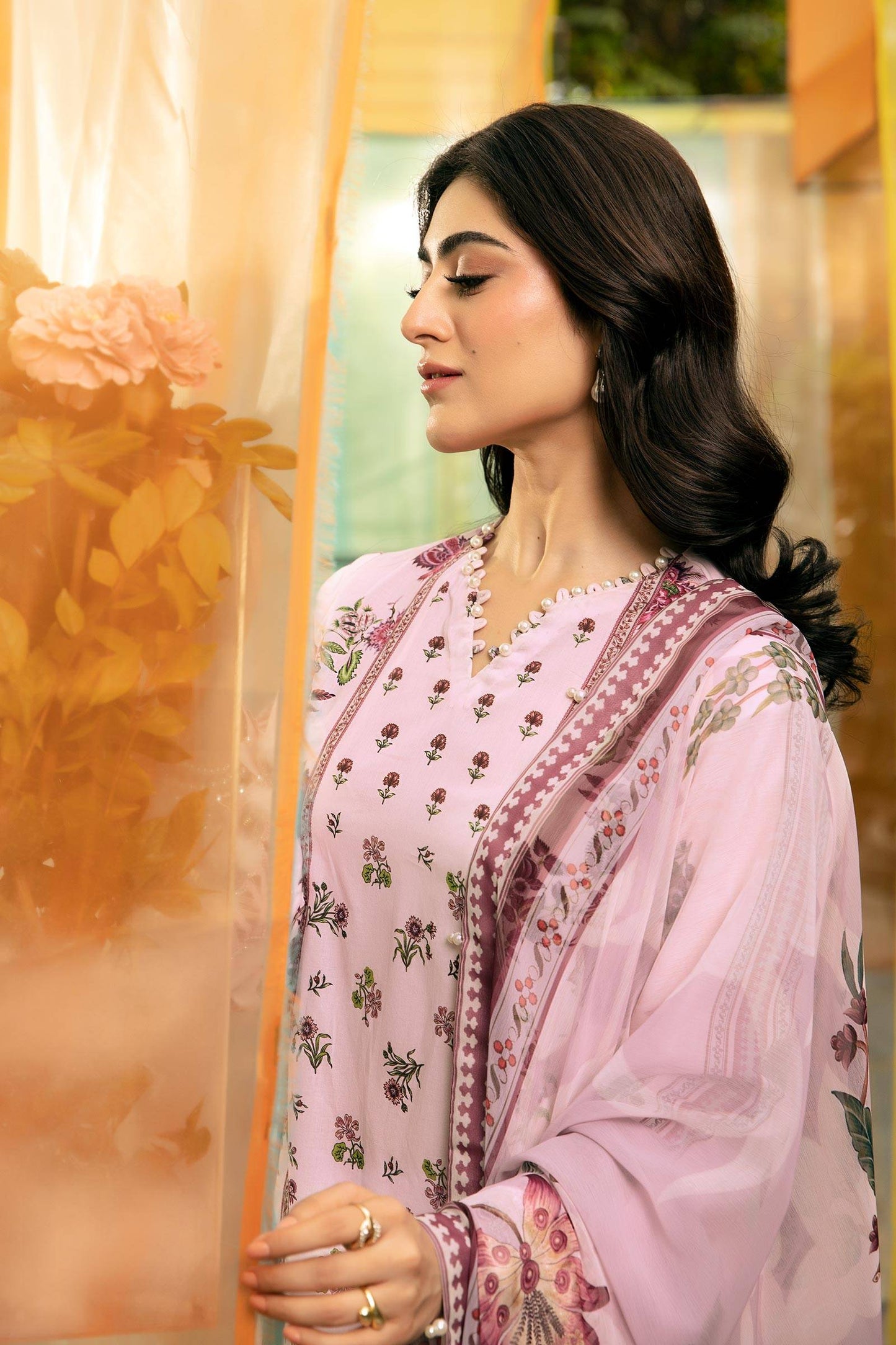Maria B | M Basic Summer Lawn 25 | MB-CUS25-705B by Maria Faisal - Registered Vendor of : Maria B - type : Ladies Clothes - 100% original wedding dresses
