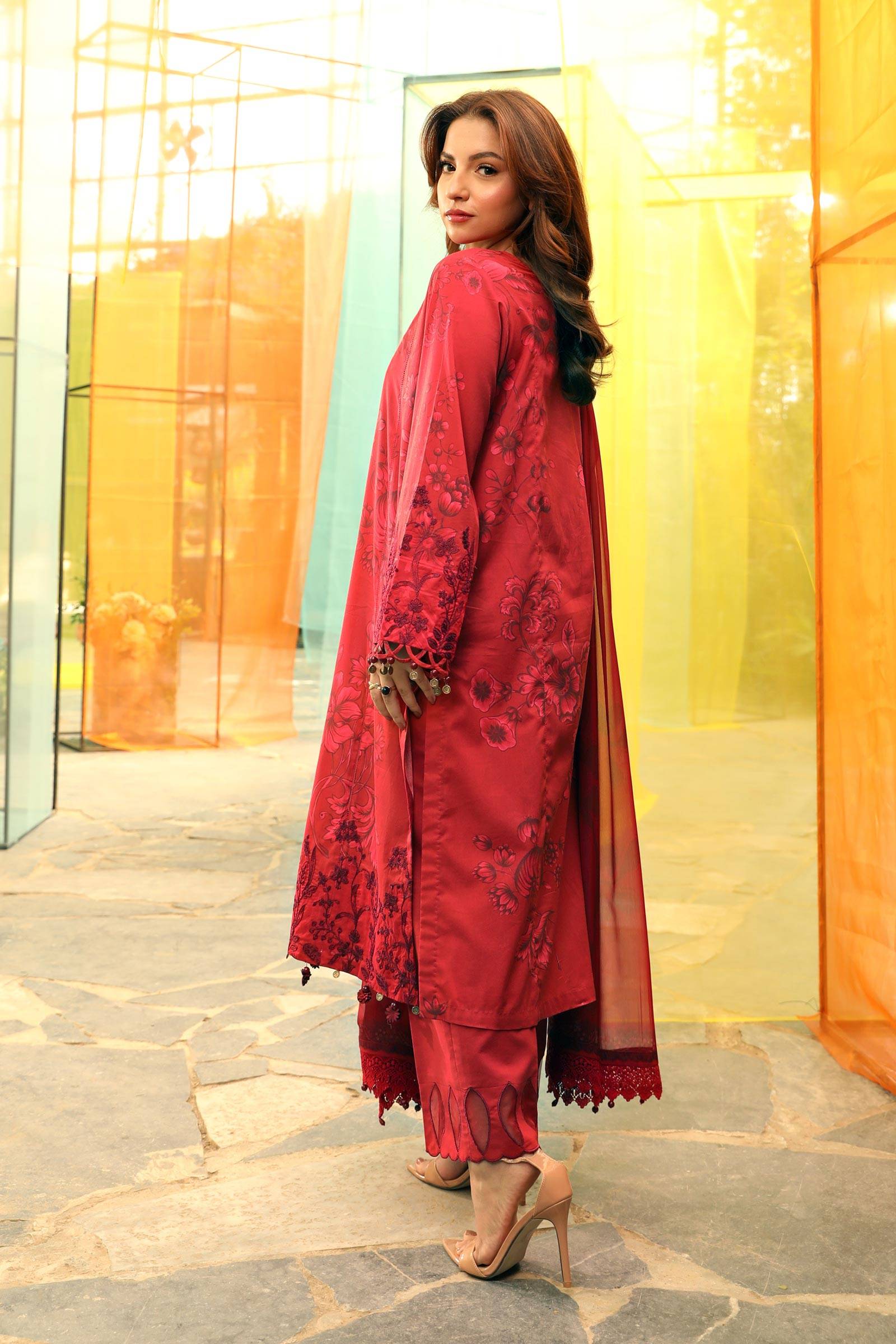 Maria B | M Basic Summer Lawn 25 | MB-CUS25-706A by Maria Faisal - Registered Vendor of : Maria B - type : Ladies Clothes - 100% original wedding dresses