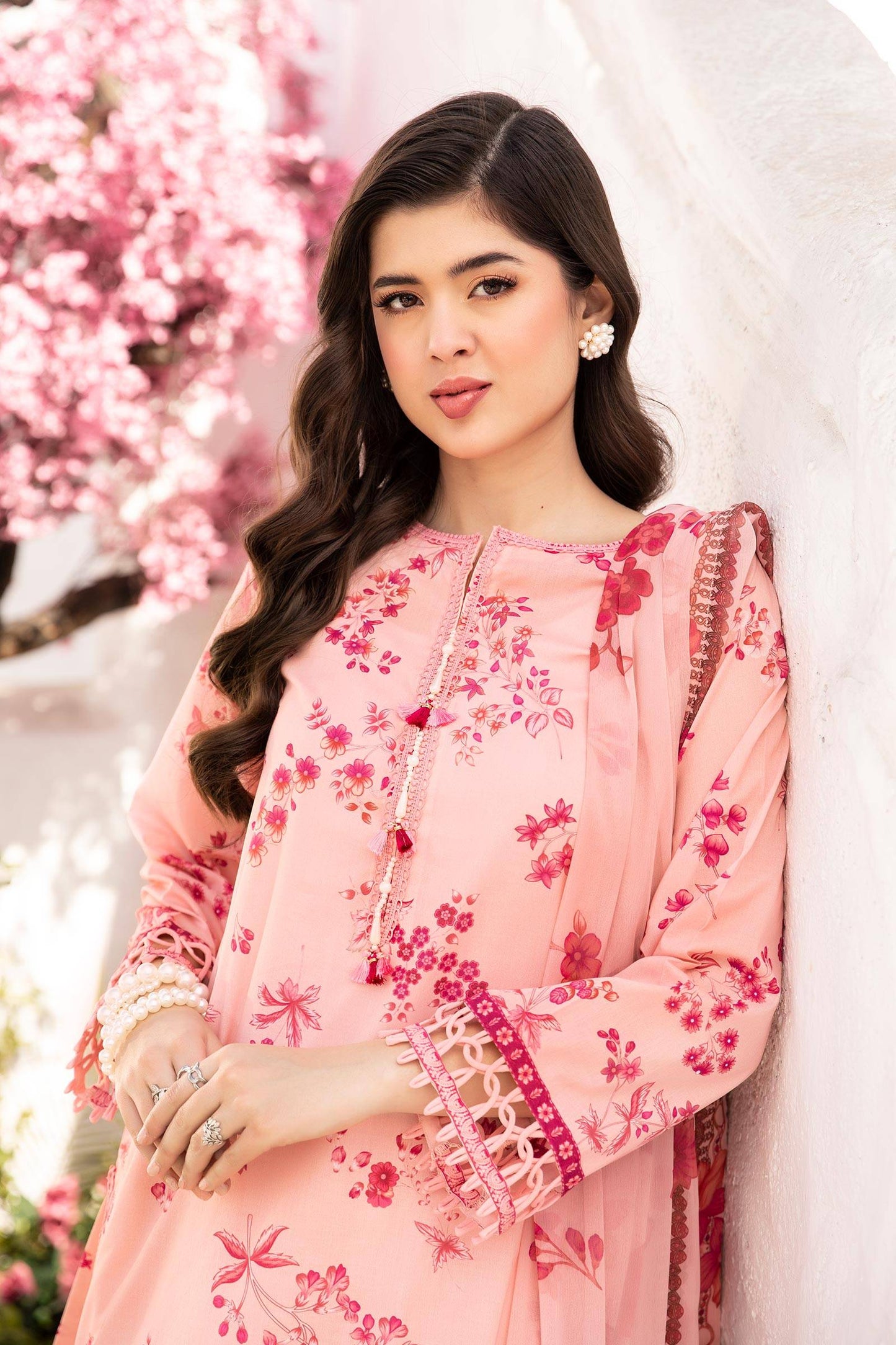 Maria B | M Basic Summer Lawn 25 | MB-CUS25-709A by Maria Faisal - Registered Vendor of : Maria B - type : Ladies Clothes - 100% original wedding dresses