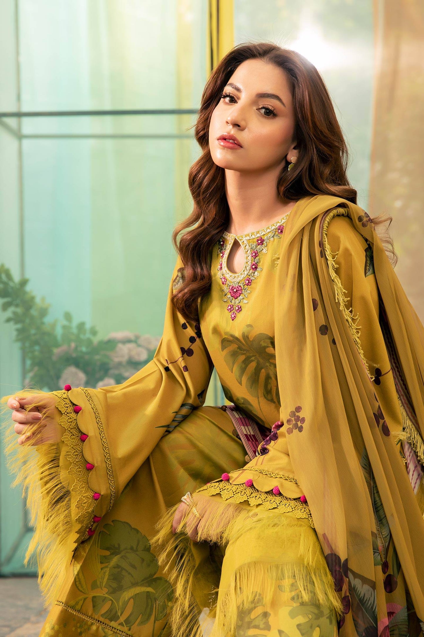Maria B | M Basic Summer Lawn 25 | MB-CUS25-710A by Maria Faisal - Registered Vendor of : Maria B - type : Ladies Clothes - 100% original wedding dresses