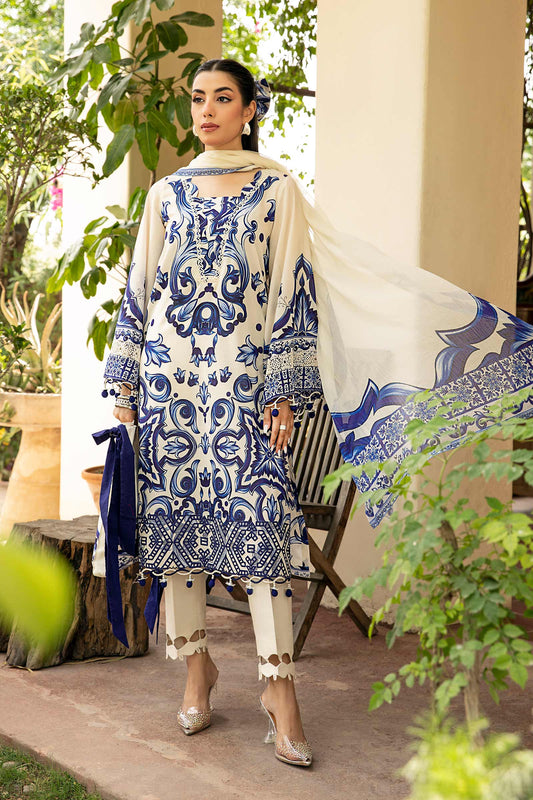 Maria B | Eid Basic Lawn | MB-CUS25-904A by Maria Faisal - Registered Vendor of : Maria B - type : Ladies Clothes - 100% original wedding dresses