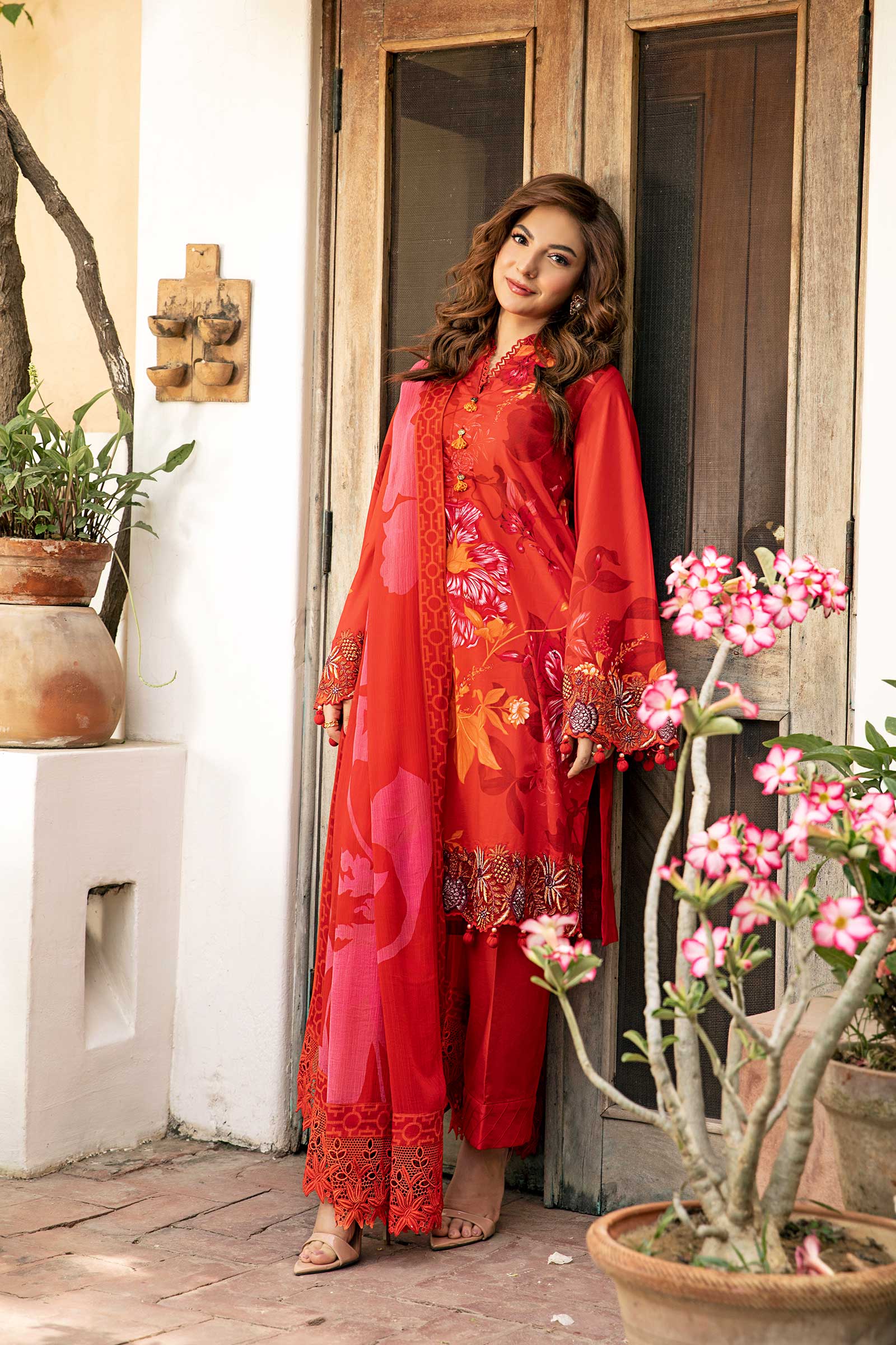 Maria B | Eid Basic Lawn | MB-CUS25-907A by Maria Faisal - Registered Vendor of : Maria B - type : Ladies Clothes - 100% original wedding dresses