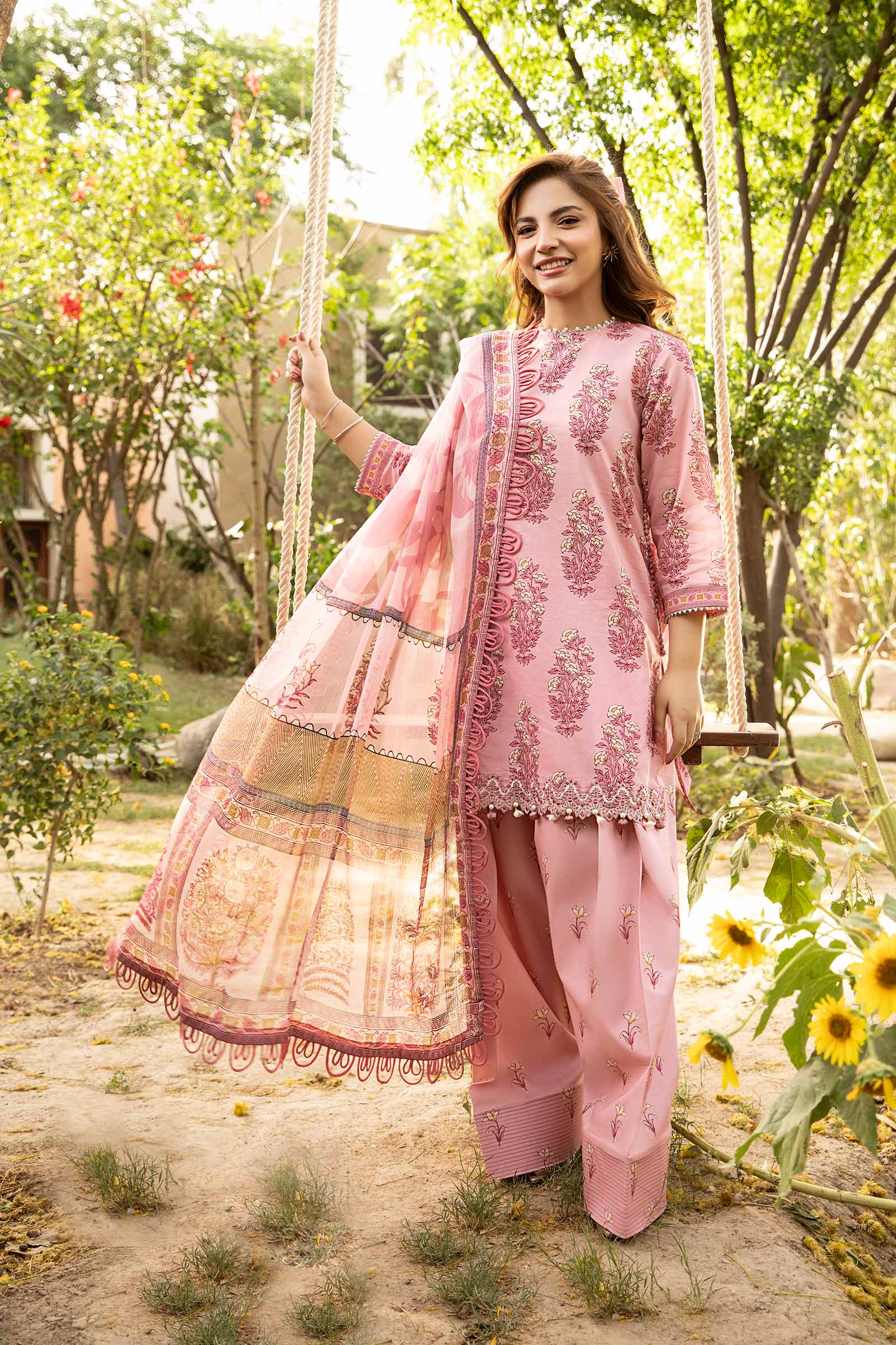 Maria B | Eid Basic Lawn | MB-CUS25-908A by Maria Faisal - Registered Vendor of : Maria B - type : Ladies Clothes - 100% original wedding dresses