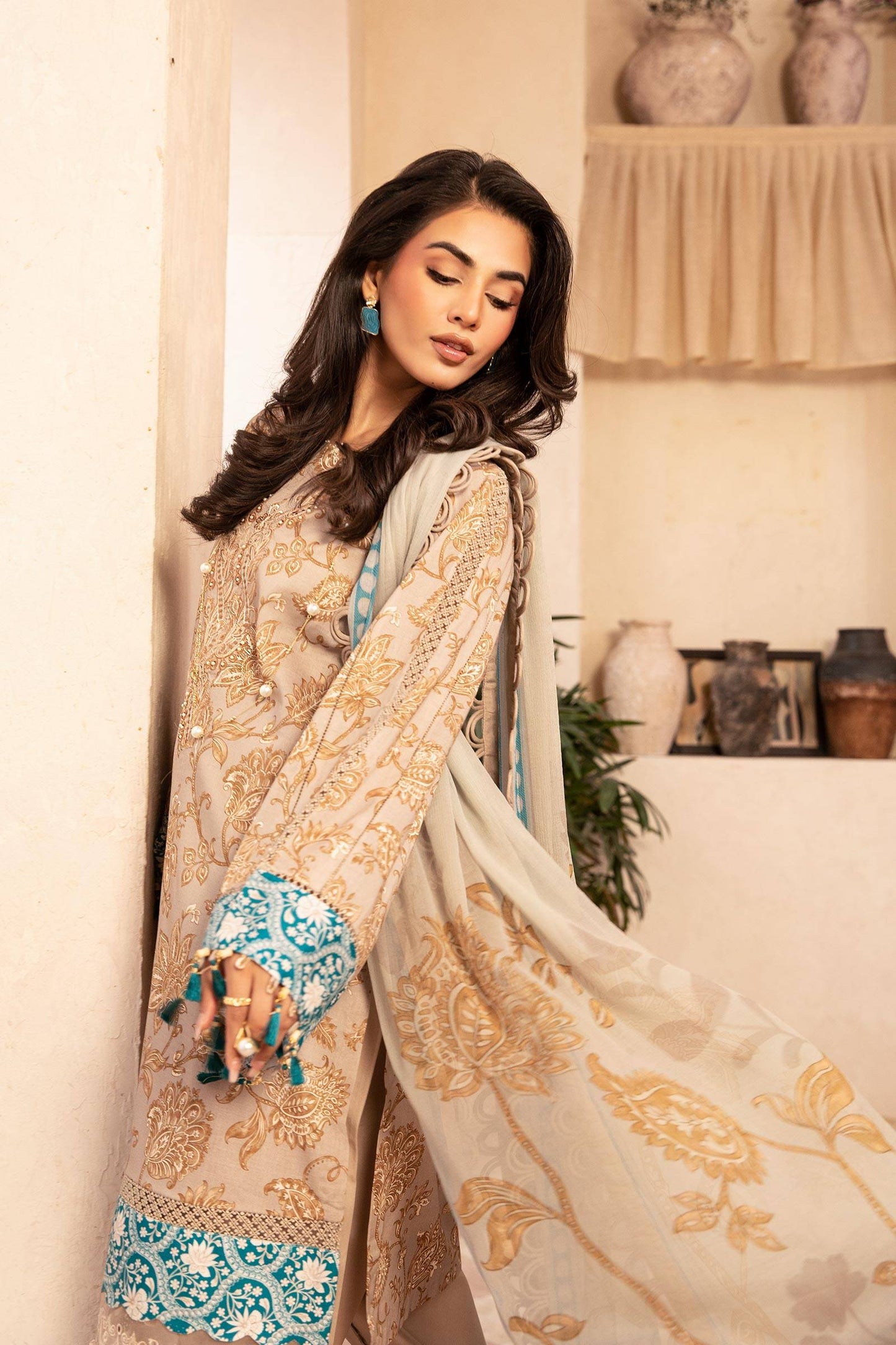 Maria B | Eid Basic Lawn | MB-CUS25-909B by Maria Faisal - Registered Vendor of : Maria B - type : Ladies Clothes - 100% original wedding dresses