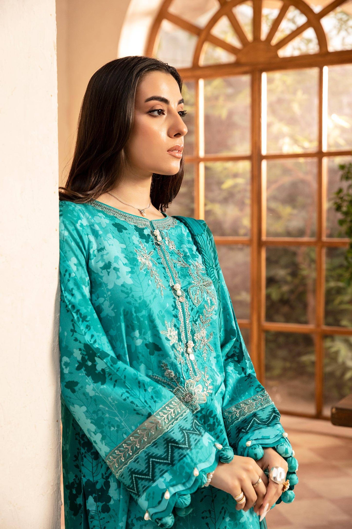 Maria B | Eid Basic Lawn | MB-CUS25-910A by Maria Faisal - Registered Vendor of : Maria B - type : Ladies Clothes - 100% original wedding dresses