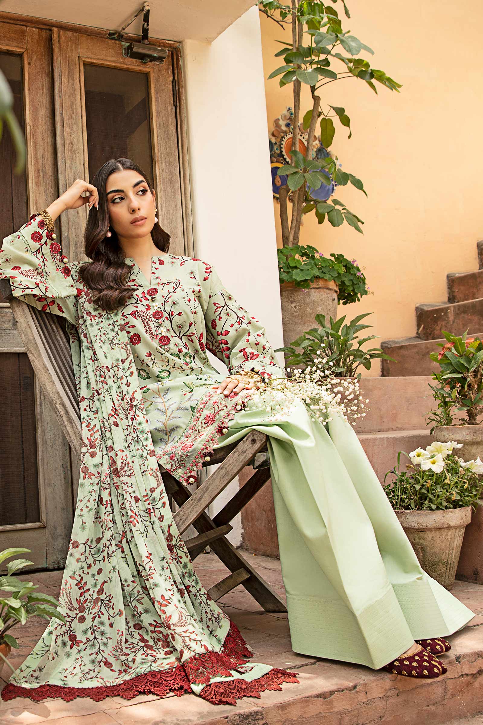 Maria B | Eid Basic Lawn | MB-CUS25-912B by Maria Faisal - Registered Vendor of : Maria B - type : Ladies Clothes - 100% original wedding dresses