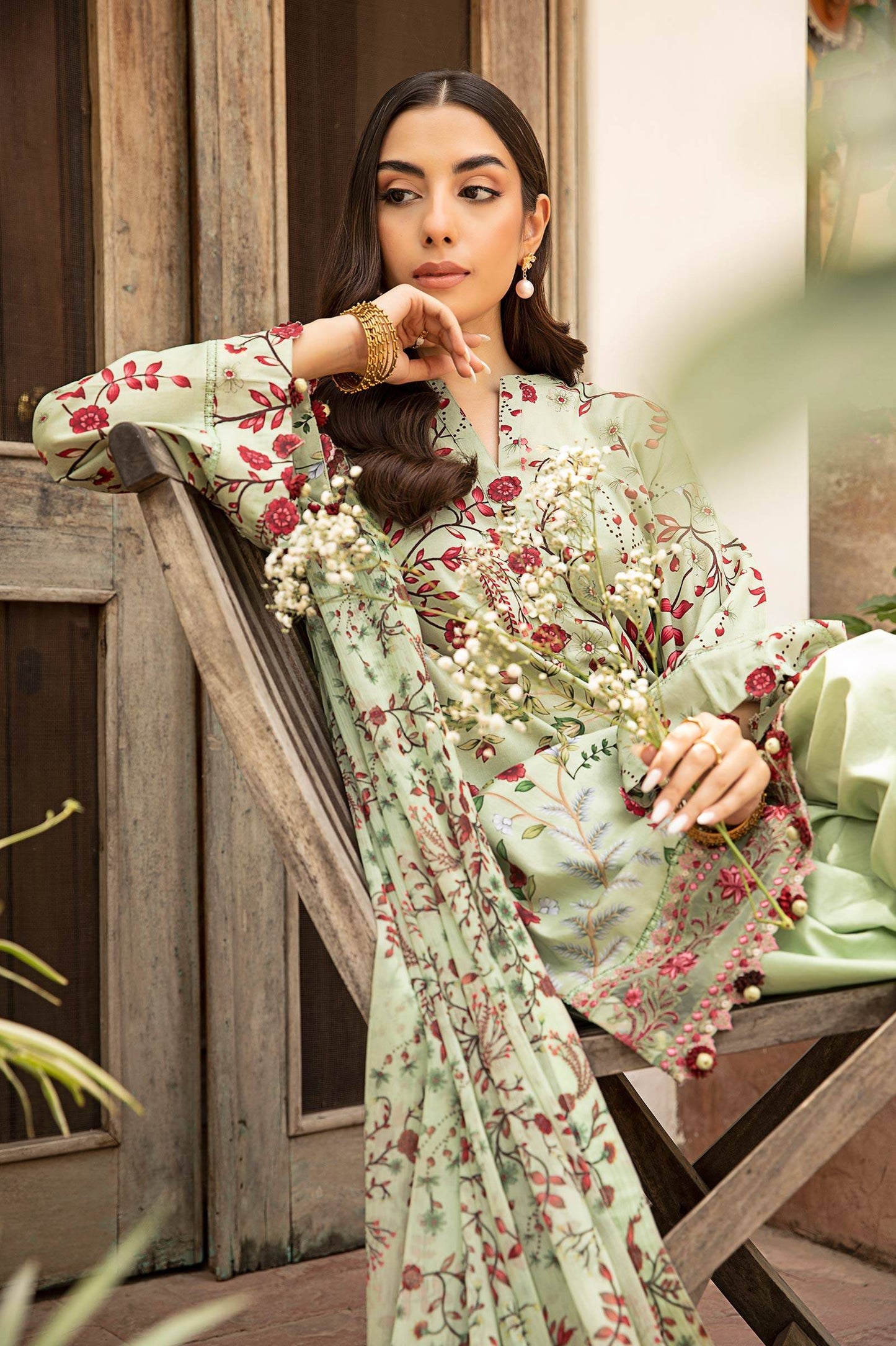 Maria B | Eid Basic Lawn | MB-CUS25-912B by Maria Faisal - Registered Vendor of : Maria B - type : Ladies Clothes - 100% original wedding dresses