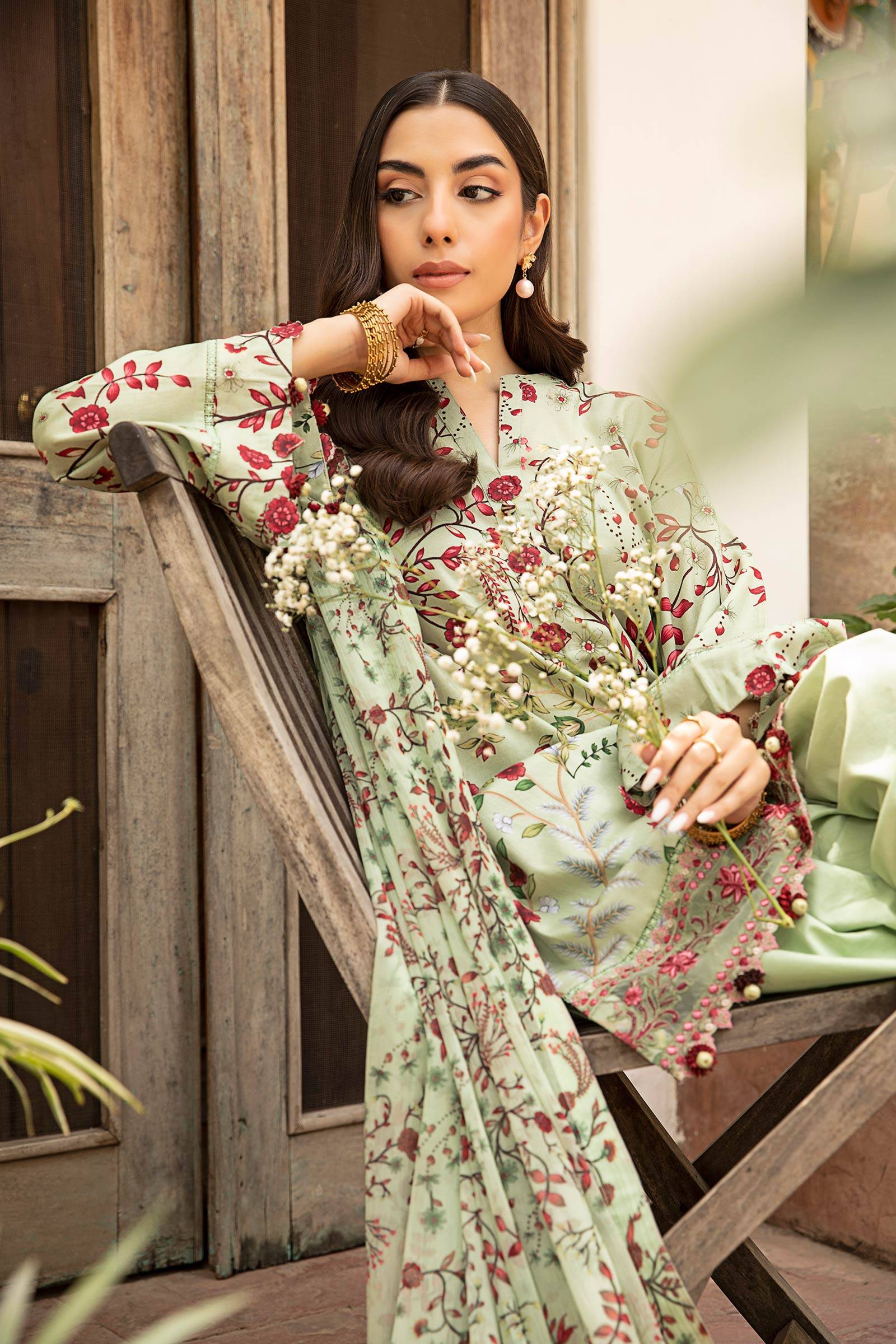 Maria B | Eid Basic Lawn | MB-CUS25-912B by Maria Faisal - Registered Vendor of : Maria B - type : Ladies Clothes - 100% original wedding dresses