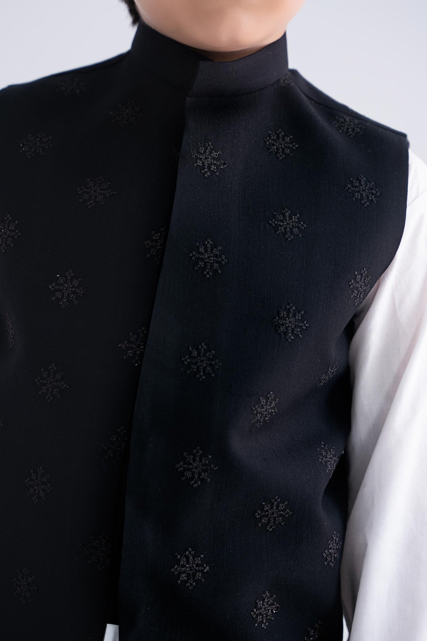 Blended Black Waistcoat - Kids Clothes - available at Maria Faisal in UK and USA