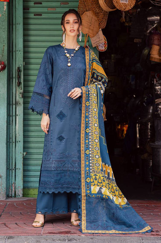 Marjjan | Carnation Lawn | MBL-13 A (TEAL BLUE) by Maria Faisal - Registered Vendor of : Marjjan - type : Ladies Clothes - 100% original wedding dresses