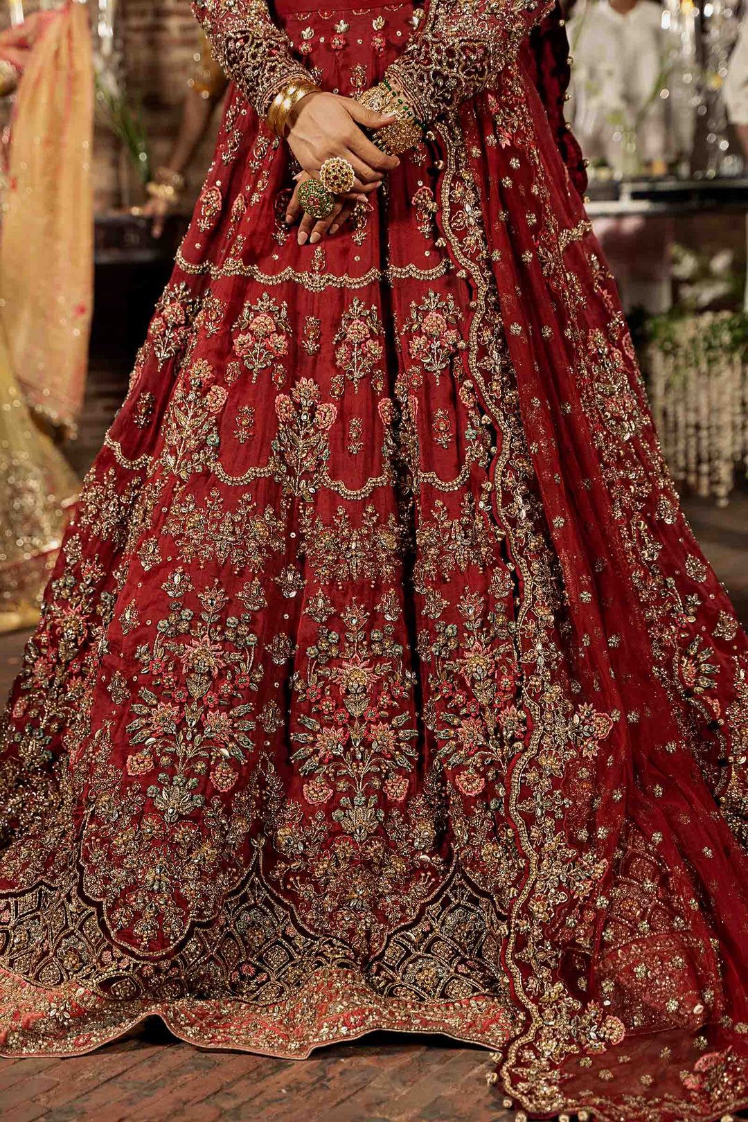 Maria B | Bridal Couture | Roza - Designer Dress with Intricate embroidery and embellishments. Shop elegent wedding dress at Maria Faisal.