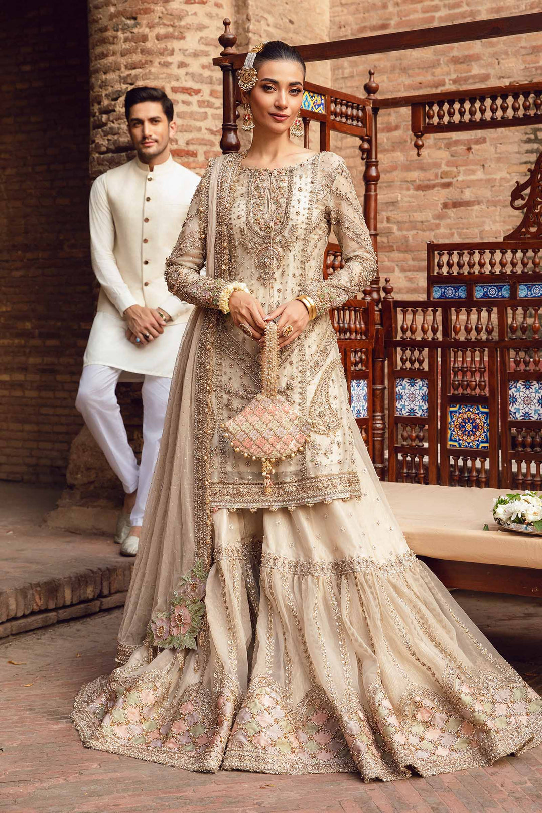 Maria B | Bridal Couture | Ishtar - Designer Dress with Intricate embroidery and embellishments. Shop elegent wedding dress at Maria Faisal.