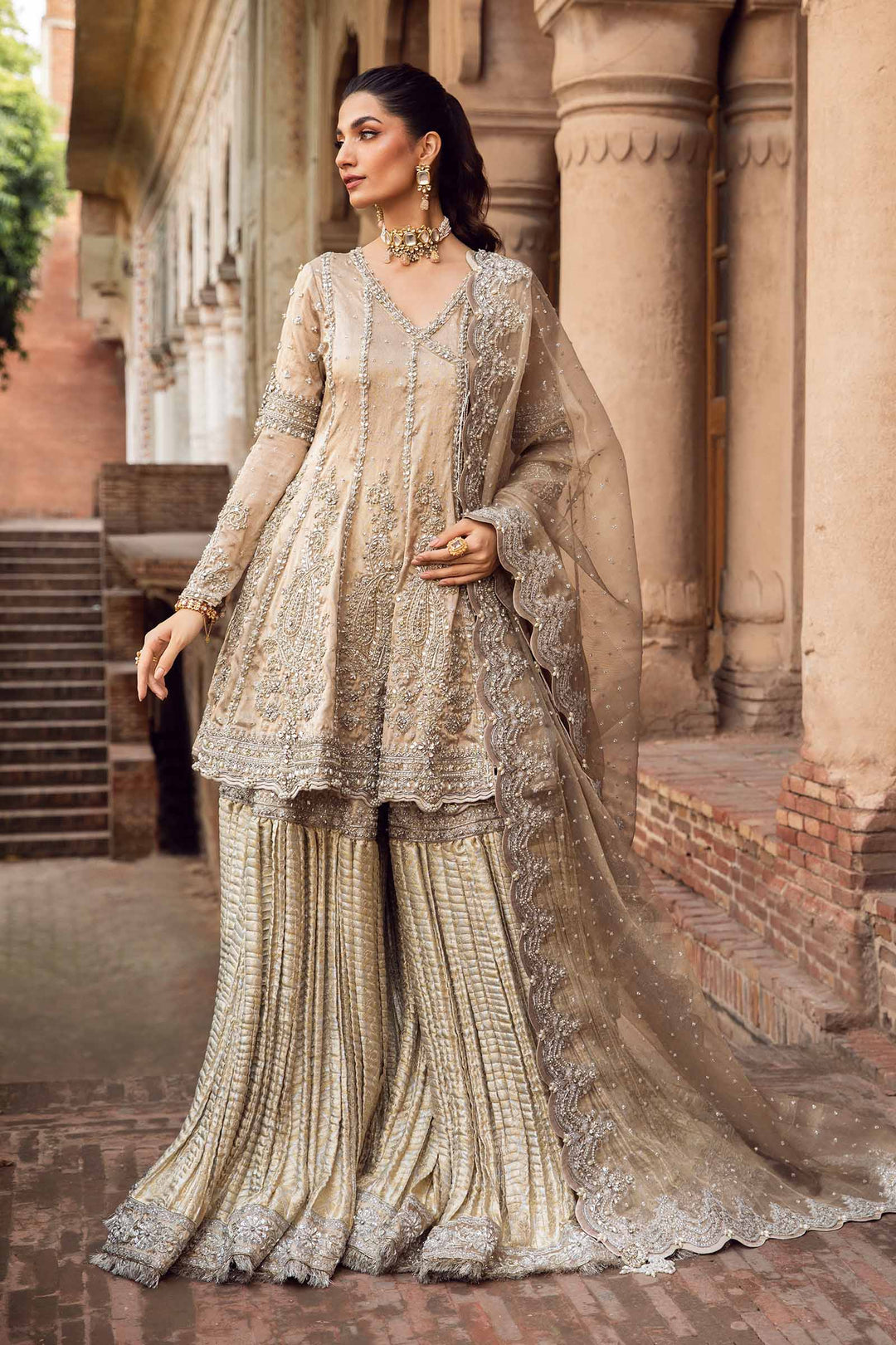 Maria B | Bridal Couture | Oriana - Designer Dress with Intricate embroidery and embellishments. Shop elegent wedding dress at Maria Faisal.